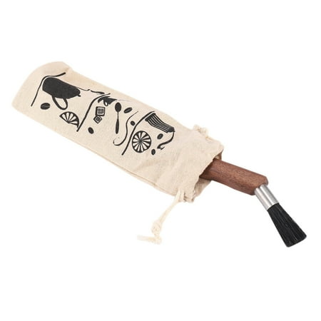 Coffee Machine Cleaning Brush Coffee Grinder Brush Handle with Lanyard Storage Bag Home Kitchen