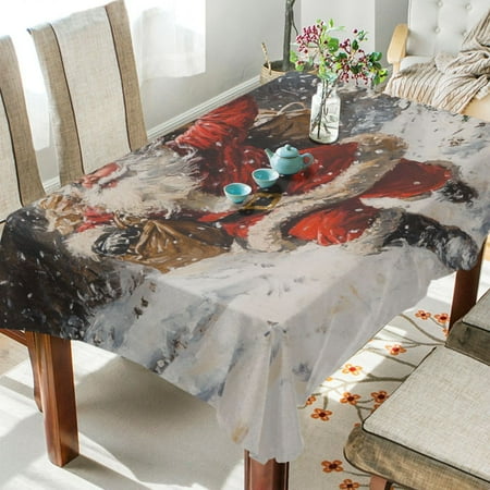 WOBOGO Santa Claus Delivers Gifts in The Snow Square Tablecloth 60×120in Polyester Fabric Tablecloth Washable Dust Resistant Wrinkle Resistant 
WOBOGO Santa Claus Delivers Gifts in The Snow Square Tablecloth 60×120in Polyester Fabric Tablecloth Washable Dust Resistant Wrinkle Resistant