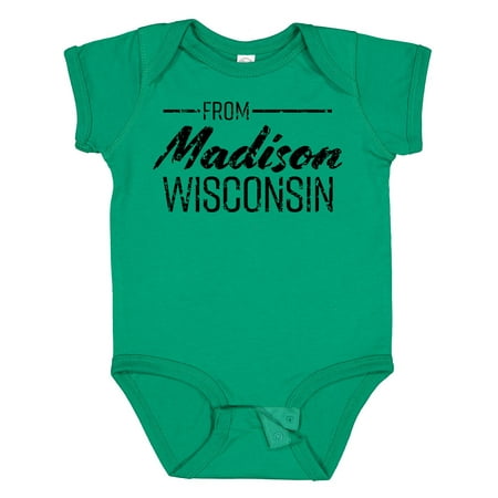 Inktastic From Madison Wisconsin in Black Distressed Text Gift Baby Boy or Baby Girl Bodysuit
Inktastic From Madison Wisconsin in Black Distressed Text Gift Baby Boy or Baby Girl Bodysuit