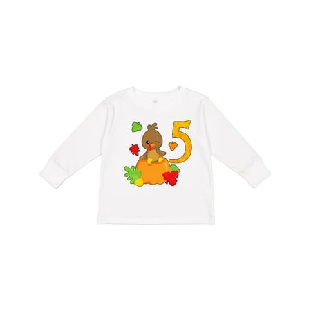 Inktastic Fifth Birthday Turkey on Pumpkin Gift Toddler Boy or Toddler Girl Long Sleeve T-Shirt
Inktastic Fifth Birthday Turkey on Pumpkin Gift Toddler Boy or Toddler Girl Long Sleeve T-Shirt