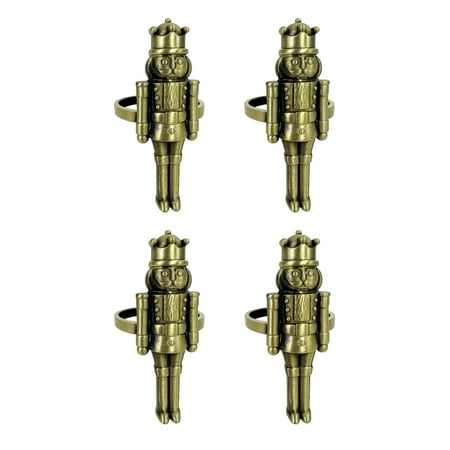 Fennco Styles Nutcracker Festive Metal Soldier Napkin Rings Set of 4 - Bronze Decorative Napkin Holders for Home Dining Table Christmas Décor Holiday Family Gathering and Special Occasion
Fennco Styles Nutcracker Festive Metal Soldier Napkin Rings Set of 4 - Bronze Decorative Napkin Holders for Home Dining Table Christmas Décor Holiday Family Gathering and Special Occasion