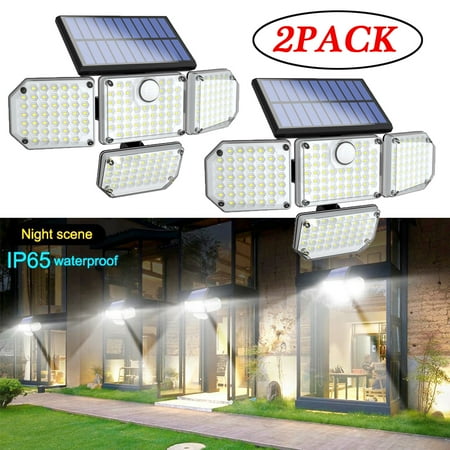 Macgin Outdoor Solar Lights 4 Heads Lamp 182 LED Waterproof Motion Sensor Adjustable Wide Angle Lamp 3 Working Modes-2Pack
Macgin Outdoor Solar Lights 4 Heads Lamp 182 LED Waterproof Motion Sensor Adjustable Wide Angle Lamp 3 Working Modes-2Pack