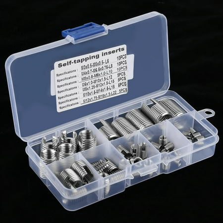 Brrnoo 50Pcs Stainless Steel Inner Thread Self Tapping Thread Inserts Set Thread Reinforce Repair Tool Thread Insert Self Tapping Thread Insert
Brrnoo 50Pcs Stainless Steel Inner Thread Self Tapping Thread Inserts Set Thread Reinforce Repair Tool Thread Insert Self Tapping Thread Insert
