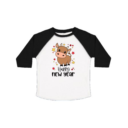Inktastic Happy New Year Cute Ox Gift Toddler Boy or Toddler Girl T-Shirt