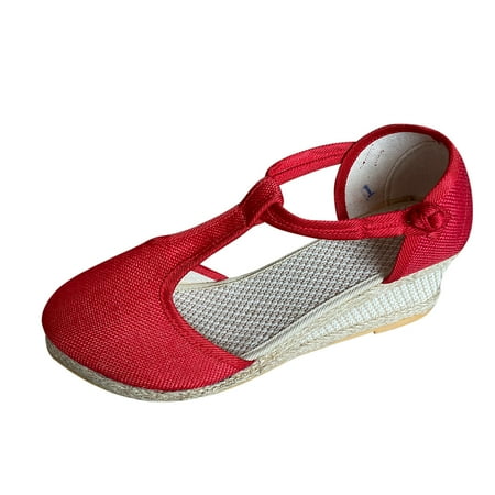 Rewenti Women s Wedge Sandals Closed Toe Buckle Strap Comfortable Casual Summer Platforms Red 8.5(41)
Rewenti Women s Wedge Sandals Closed Toe Buckle Strap Comfortable Casual Summer Platforms Red 8.5(41)
