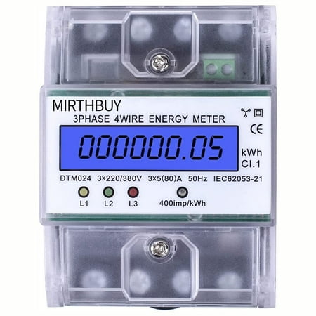 220/380 V 5-8 A Energy Consumption Digital Electricity Meter 3-Phase 4-Wire