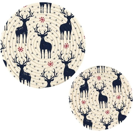 Bestwell set of 2 Christmas Trivets Pot Holders, Hot Pads Table Mats Placemats Set for Cooking and Baking Cotton Braided Hot Pads 7in+9in
Bestwell set of 2 Christmas Trivets Pot Holders, Hot Pads Table Mats Placemats Set for Cooking and Baking Cotton Braided Hot Pads 7in+9in