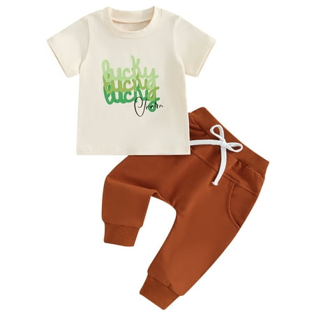 Wallarenear Toddler Boys St. Patrick s Day Outfit T-Shirt Tops Drawstring Jogger Pants Brown 6-12 Months
Wallarenear Toddler Boys St. Patrick s Day Outfit T-Shirt Tops Drawstring Jogger Pants Brown 6-12 Months