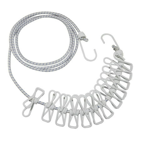 Anvazise 180cm Elastic Outdoor Clothesline Pants Laundry Drying Hanger Rope with 12 Clips
Anvazise 180cm Elastic Outdoor Clothesline Pants Laundry Drying Hanger Rope with 12 Clips