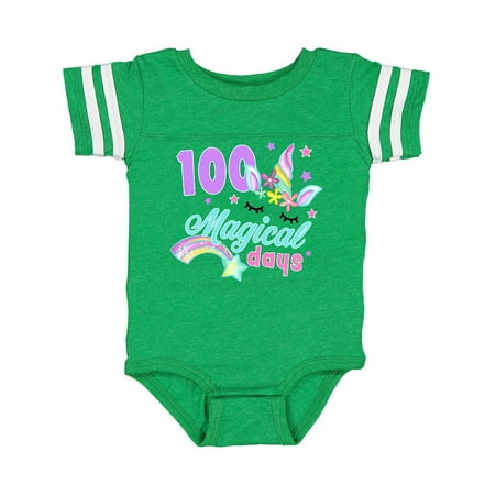 Inktastic 100 Magical Days with Unicorn Gift Baby Girl Bodysuit