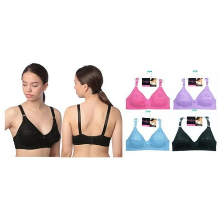 DDI 2340673 Women s Full Figure Rhinestone Wireless Non Padded Bra Plus Sizes Case of 48