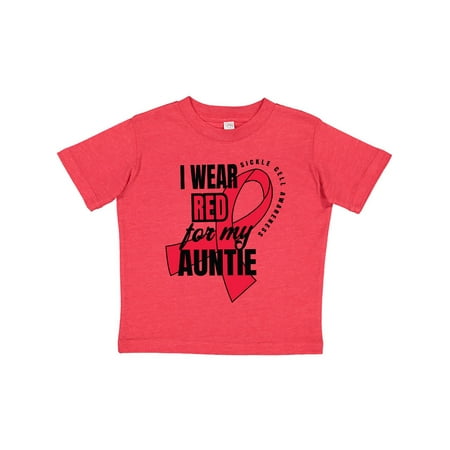 Inktastic Sickle Cell Awareness I Wear Red For My Auntie Gift Toddler Boy or Toddler Girl T-Shirt