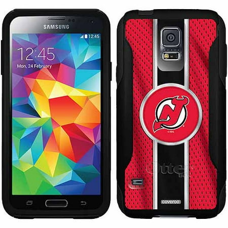 New Jersey Devils Jersey Stripe Design on OtterBox Commuter Series Case for Samsung Galaxy S5