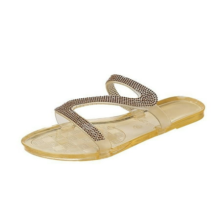 Cathalem Summer New Women Shoes Transparent Shoes Z Shaped Rhinestone Pedal Sandals And Slippers Crock Slippers for Women Gold 7.50
Cathalem Summer New Women Shoes Transparent Shoes Z Shaped Rhinestone Pedal Sandals And Slippers Crock Slippers for Women Gold 7.50