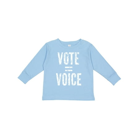 Inktastic Vote Equals Voice Distressed White Text Gift Toddler Boy or Toddler Girl Long Sleeve T-Shirt
Inktastic Vote Equals Voice Distressed White Text Gift Toddler Boy or Toddler Girl Long Sleeve T-Shirt