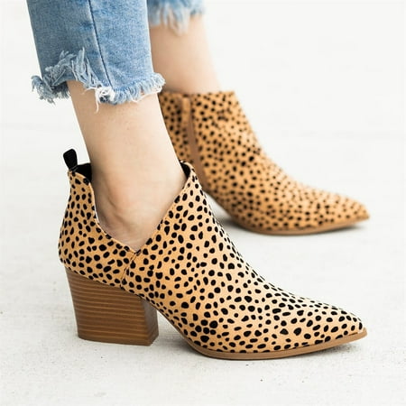 Women s Ladies Fashion Leopard Ankle Zipper Thick Pointed Toe Casual Boots Shoes
Women s Ladies Fashion Leopard Ankle Zipper Thick Pointed Toe Casual Boots Shoes