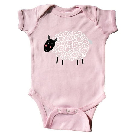Inktastic Sheep Curly Wool Lamb Cute Gift Baby Boy or Baby Girl Bodysuit