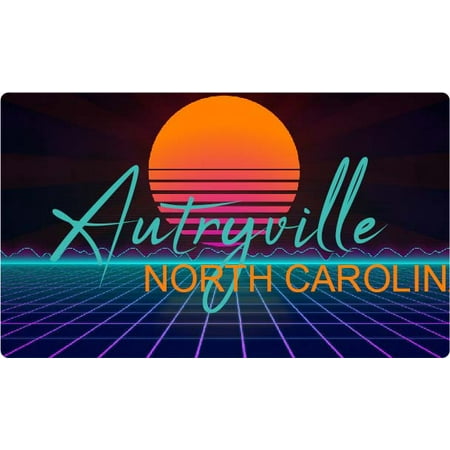 Autryville North Carolina 4 X 2.25-Inch Fridge Magnet Retro Neon Design