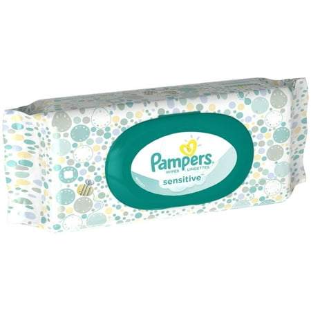 2 Pack - Pampers Baby Wipes Sensitive, W/Fitment, 56 count