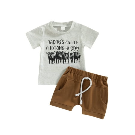 Ma&Baby Baby Boy Summer Cowboy Clothes Short Sleeve Letter Print T-Shirt + Shorts Outfit Set Two Piece
Ma&Baby Baby Boy Summer Cowboy Clothes Short Sleeve Letter Print T-Shirt + Shorts Outfit Set Two Piece
