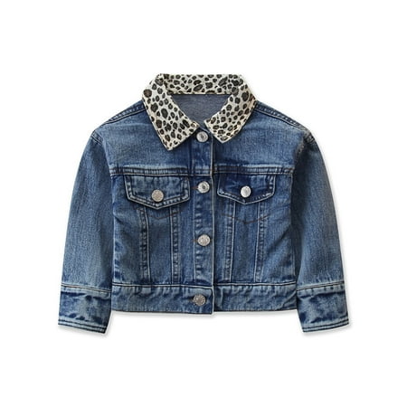 MISOWMNJOY Kids Baby Girls Denim Jacket Leopard Print Lapel Collar Button-Down Coat Long Sleeve Autumn Outerwear
MISOWMNJOY Kids Baby Girls Denim Jacket Leopard Print Lapel Collar Button-Down Coat Long Sleeve Autumn Outerwear