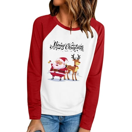 HSMQHJWE Long Sleeve Shirts For Women Under Scrubs Womens Loose Tops Casual Women Casual Christmas Printing Daily Shirts Round Neck Long Sleeve T Shirt Loose Tee Tops Tunic Blouse Womens Cotton Shir
HSMQHJWE Long Sleeve Shirts For Women Under Scrubs Womens Loose Tops Casual Women Casual Christmas Printing Daily Shirts Round Neck Long Sleeve T Shirt Loose Tee Tops Tunic Blouse Womens Cotton Shir