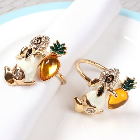 GROFRY 6Pcs/Set Creative Rabbit Shape Napkin Ring Easter Style Glossy Metal Napkin Holder for Home
GROFRY 6Pcs/Set Creative Rabbit Shape Napkin Ring Easter Style Glossy Metal Napkin Holder for Home