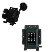 Gomadic Brand Flexible Car Auto Windshield Holder Mount designed for the Pantech Crux - Gooseneck Suction Cup Style Cradle