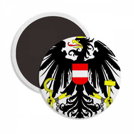 Austria National Emblem Country Round Ceracs Fridge Magnet Keepsake Decoration
