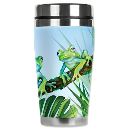 Mugzie brand 16-Ounce Stainless Steel Travel Mug with Insulated Wetsuit Cover - Green Frogs
Mugzie brand 16-Ounce Stainless Steel Travel Mug with Insulated Wetsuit Cover - Green Frogs