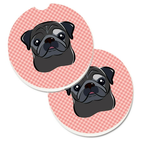 Carolines Treasures BB1263CARC Checkerboard Pink Black Pug Set of 2 Cup Holder Car Coasters Large multicolor
Carolines Treasures BB1263CARC Checkerboard Pink Black Pug Set of 2 Cup Holder Car Coasters Large multicolor