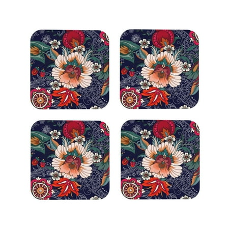 Qekee Paisley2 Print PU Leather Absorbent Coasters Leather Coasters Set for Cups Drinks 4 Coasters 4 Pcs for Coffee Bar Home Decor-Square
Qekee Paisley2 Print PU Leather Absorbent Coasters Leather Coasters Set for Cups Drinks 4 Coasters 4 Pcs for Coffee Bar Home Decor-Square