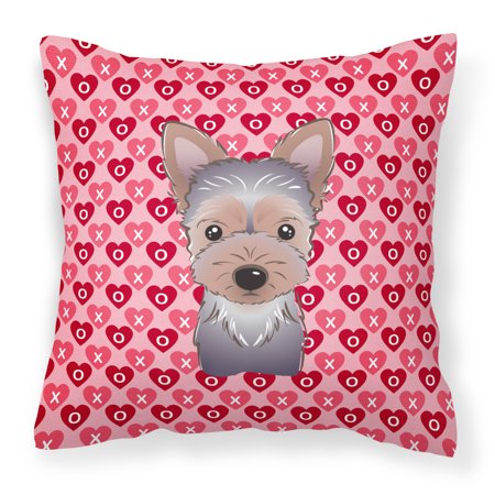 Yorkie Puppy Fabric Decorative Pillow