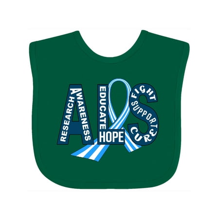 Inktastic ALS Awareness Ribbon Gift Baby Boy or Baby Girl Bib