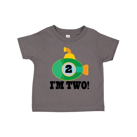 Inktastic 2nd Birthday Boy Outfit Submarine Gift Toddler Boy Girl T-Shirt