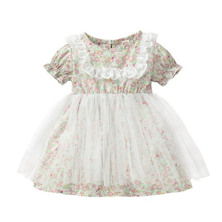 Newborn Baby Girls Clothes Baby Girls Dress Short Sleeve Round Neckline Dress Floral Dress Tulle Dress 3-6 Months Infant Girls Summer Dress
Newborn Baby Girls Clothes Baby Girls Dress Short Sleeve Round Neckline Dress Floral Dress Tulle Dress 3-6 Months Infant Girls Summer Dress
