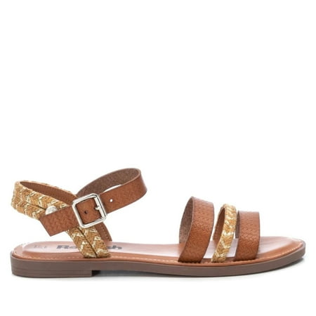 Women s Casual Flat Strappy Sandals By XTI_170807_Medium Brown