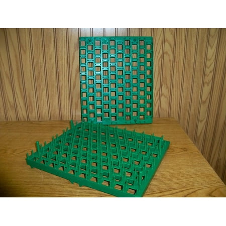Set of Six Quail Plastic Egg Trays for Incubation 95 Eggs