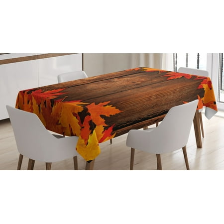 Ambesonne Fall Tablecloth Rectangular Table Cover Leaves on the Wooden Board 52 x70 Brown Orange
Ambesonne Fall Tablecloth Rectangular Table Cover Leaves on the Wooden Board 52 x70 Brown Orange