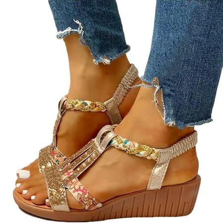 Nitouy Non-slip Women Sandals - Summer Bohemia Platform Wedges Shoes for Beach
Nitouy Non-slip Women Sandals - Summer Bohemia Platform Wedges Shoes for Beach