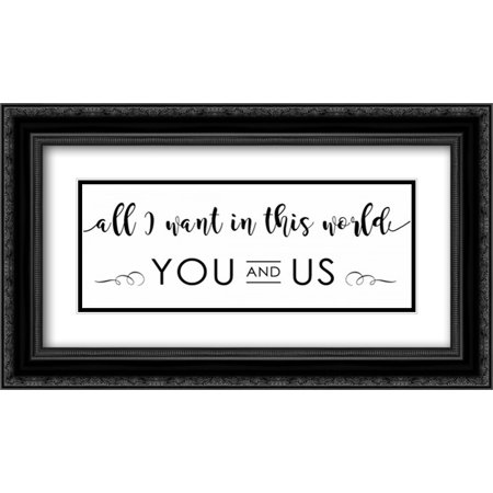 All I Want 2x Matted 24x14 Black Ornate Framed Art Print by Quach, Anna
