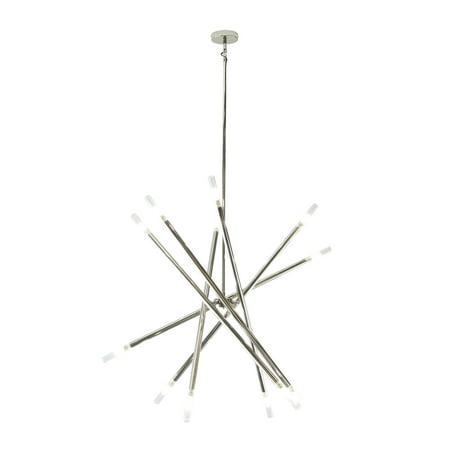 DecMode 45 x 74 Silver Metal 12 Light Chandelier with Suspension Rod 1-Piece
DecMode 45 x 74 Silver Metal 12 Light Chandelier with Suspension Rod 1-Piece