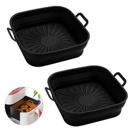 Kohagoki Air fryer pot tasteless square thickened foldable silicone baking pan