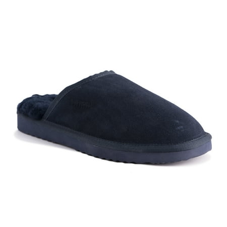 Aus Wooli Australia Unisex Sheepskin Wool Slippers - Navy