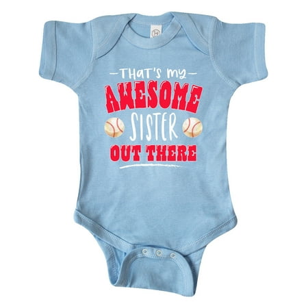 Inktastic That s My Awesome Sister Out There with Baseball Gift Baby Boy or Baby Girl Bodysuit
Inktastic That s My Awesome Sister Out There with Baseball Gift Baby Boy or Baby Girl Bodysuit