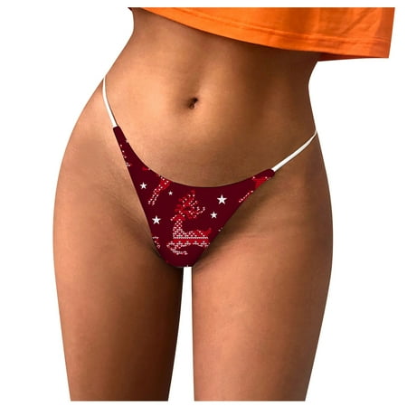 Qcmgmg Women s Low Waist Brief Panties Christmas Print Casual Underwear for Women G-string Sexy Thong
Qcmgmg Women s Low Waist Brief Panties Christmas Print Casual Underwear for Women G-string Sexy Thong