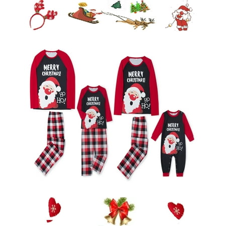 Jamlynbo Family Christmas Pajamas Matching Sets Santa Claus Print Pullover Tops+Plaid Pants Baby Romper for Adult Couples Kids
Jamlynbo Family Christmas Pajamas Matching Sets Santa Claus Print Pullover Tops+Plaid Pants Baby Romper for Adult Couples Kids