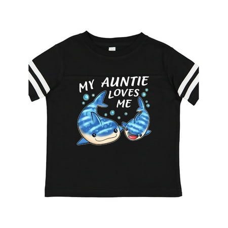Inktastic My Auntie Loves Me- whale shark Gift Toddler Boy or Toddler Girl T-Shirt