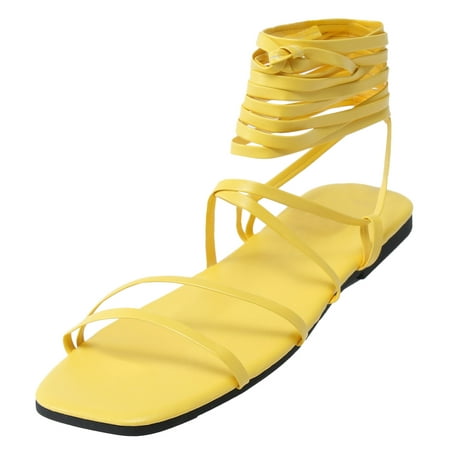 dmqupv Women s Sandals Size 11 Wide Width Ladies Fashion Summer Solid Color Open Toe Ring Leather Sandals Women Wide Yellow 8.5
dmqupv Women s Sandals Size 11 Wide Width Ladies Fashion Summer Solid Color Open Toe Ring Leather Sandals Women Wide Yellow 8.5