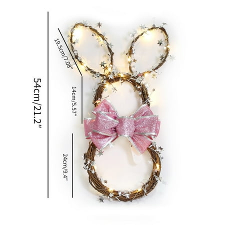 Ounabing Easter Decoration Wreath Easter Handmade Rattan Decoration Rabbit Shape Wreath DIY Wreath Foldable Rattan Rabbit Pendant Warm Lamp
Ounabing Easter Decoration Wreath Easter Handmade Rattan Decoration Rabbit Shape Wreath DIY Wreath Foldable Rattan Rabbit Pendant Warm Lamp